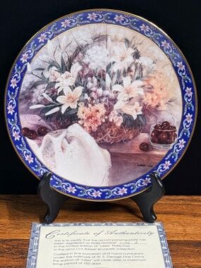 1992 W.L. George “Lilies” by Lena Liu Collector Plate